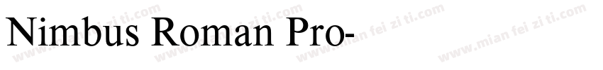 Nimbus Roman Pro字体转换